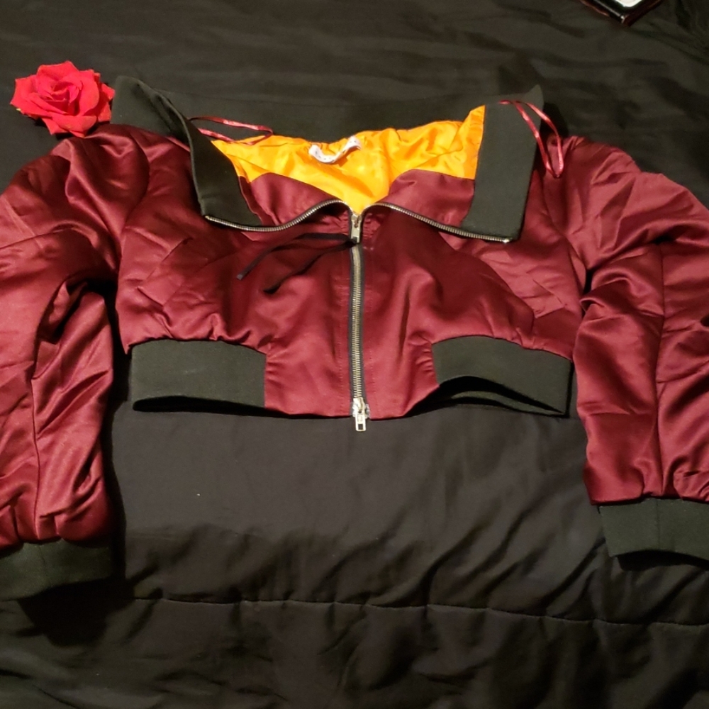 Burgundy top/ jacket